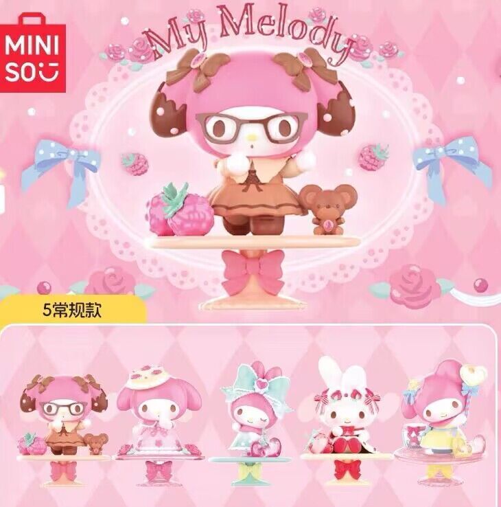 マイメロディ MINISO アフタヌーンティー マスコット フィギュア セット マイメロディ MINISO アフタヌーンティー マスコット フィギュア