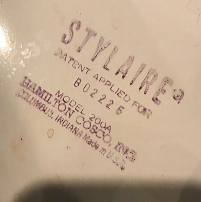 Vintage Cosco Step Stool White Kitchen Flip Top Vinyl with Chrome