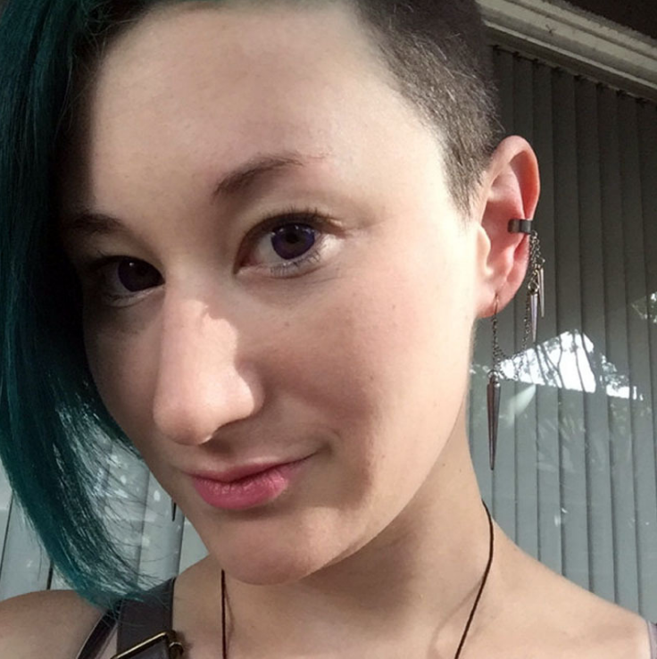 Black Punk Rock Rivets Chain Tassel Dangle Ear Hook Cuff Wrap 80’s Earrings P29