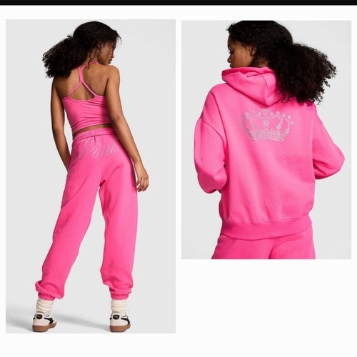VICTORIA SECRET PINK LMT.ED. BLING FULL ZIP HOODIE