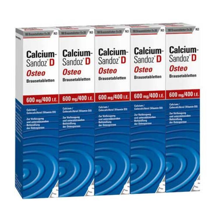 Calcium Sandoz D Osteo Brausetabletten Â· 100 St Â· Pzn 02340160