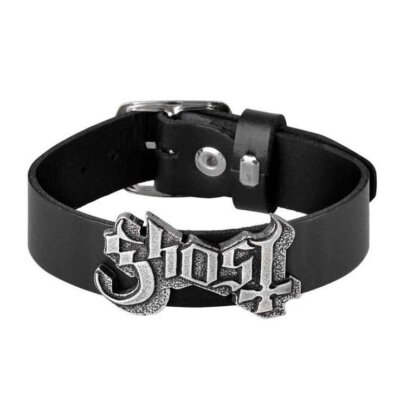 Alchemy Gothic Ghost Logo Unisex Leather Bracelet   Local Stock   Gothic
