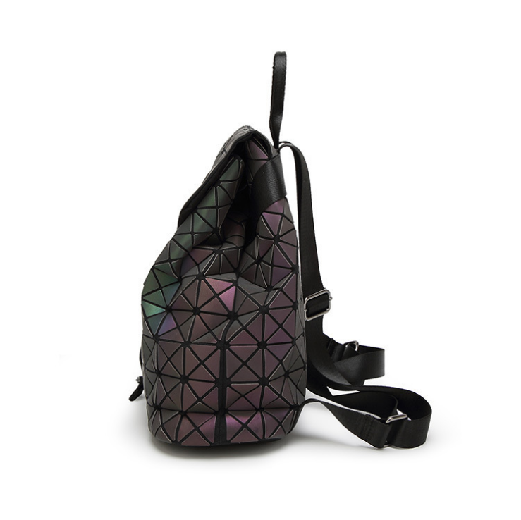 Damen Kordelzug Prisma geometrisch Design Rucksack Damen Mode Leuchtend Rucksack