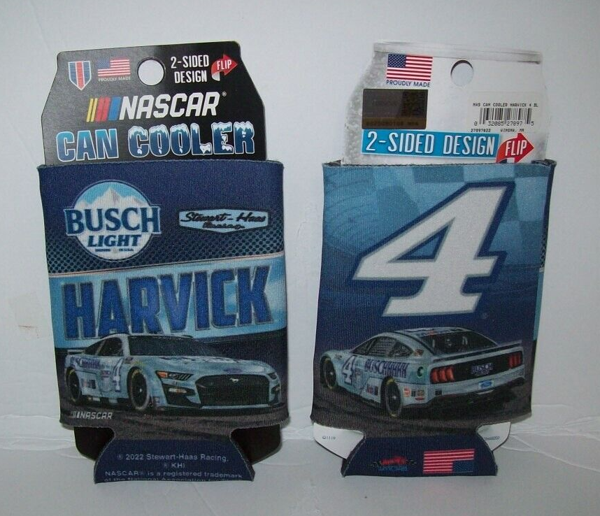 KEVIN HARVICK #4 BUSCH 2022 WINCRAFT 12OZ CAN COOLER NEW!!!