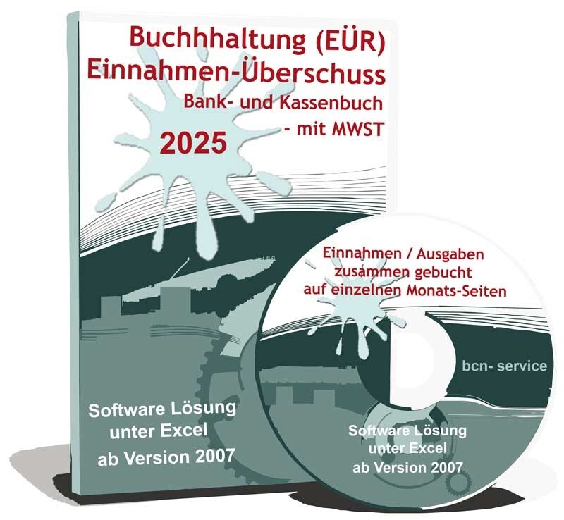 Buchhaltung - EÃRÂ  2025 - Bank- Und Kassenbuch - Mwst - Kontenplan Nach EÃR
