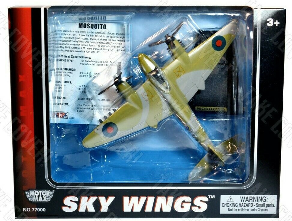 Motormax Skywings - Mosquito - RAF Fighter Bomber - Diecast