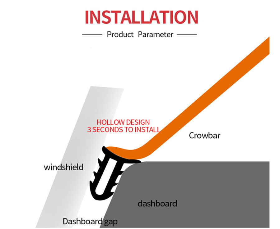 Upgrade Car Rubber Sound Seal Strip 1.6M U-Type Dashboard Edges Sealing Strip US