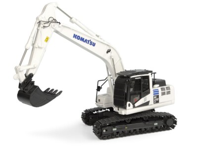 Komatsu PC210LC-11 Excavator - White - Universal Hobbies 1:50 Scale #UH8158 New