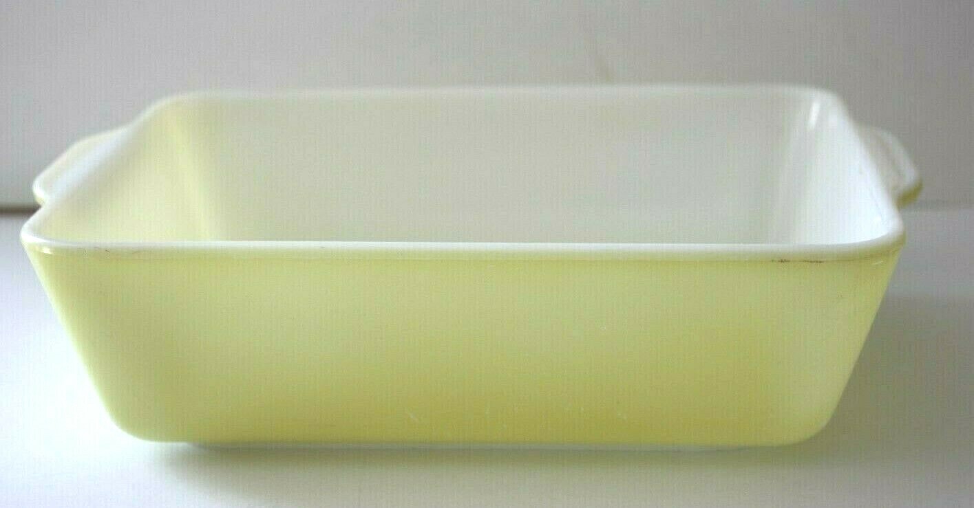 VINTAGE PYREX YELLOW RECTANGULAR CASSEROLE BAKING DISH 503-B B-9