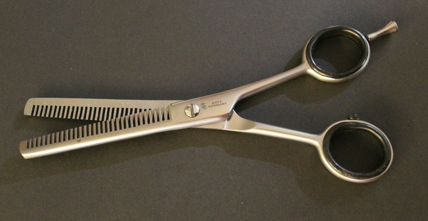 Effilierschere Ausdünnschere Profi Haarschere Schere silber 17 cm