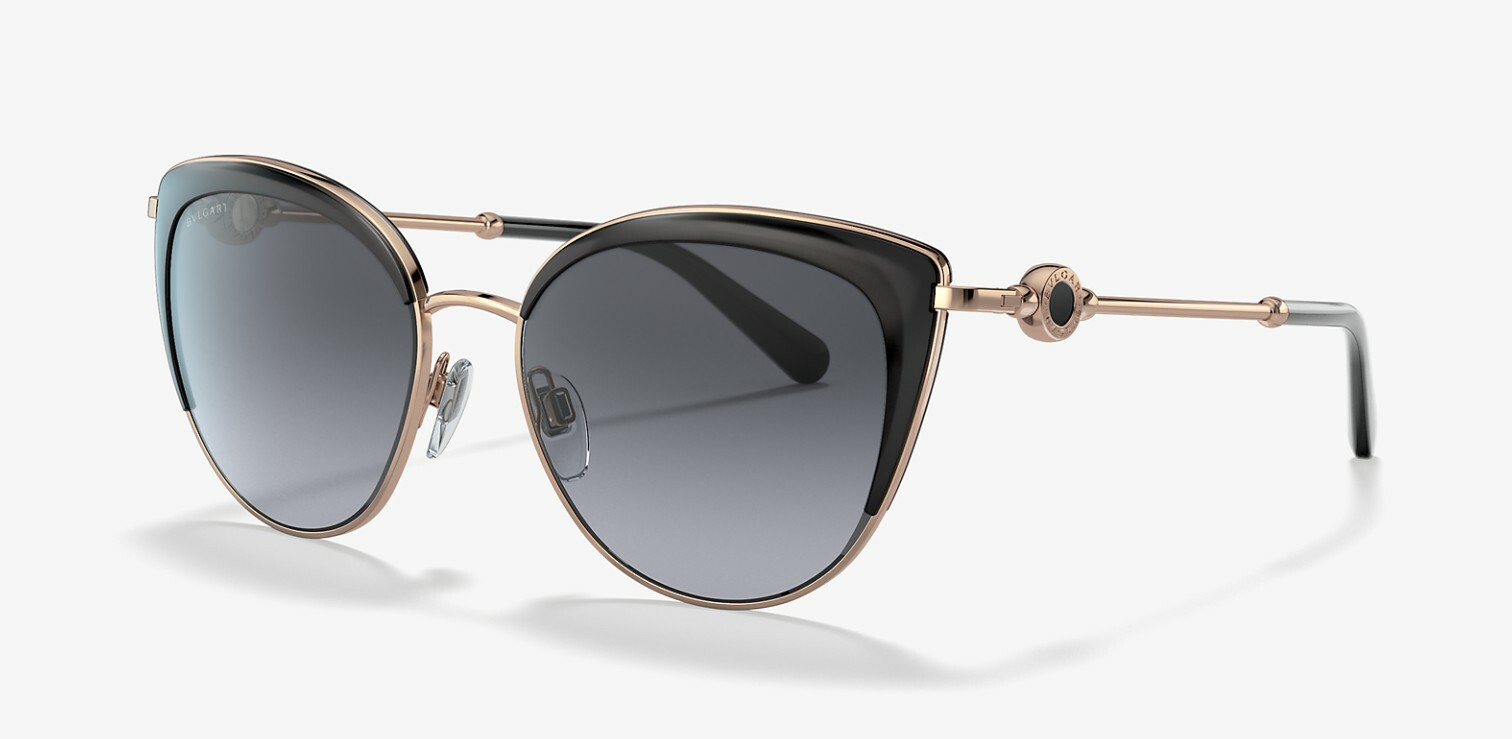 Pre-owned Bvlgari Miu Miu Smu 50zs Gold/dark Grey (5ak-5s0) Sunglasses In Gray