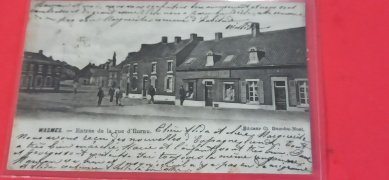 Cpa - Wasmes Belgique EntrÃ©E De La Rue D'Hornu 1906