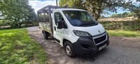 2019 Peugeot Boxer 2.0 BlueHDi Chassis Cab 130ps caged tipper 98k finance availa