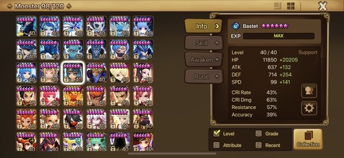 Summoners War Late Game Global Account- 67 6*’s LD AKROMA, 20+nat5, 2000+ Arena