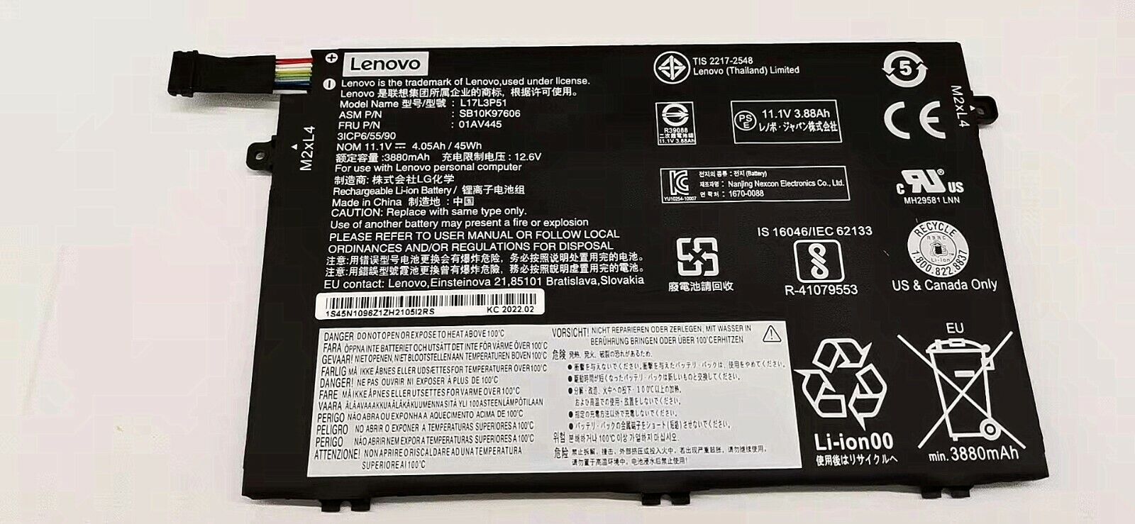 Lenovo E480 E490 E590 Battery Lenovo-ThinkPad E585 E595 E14 E15 Series L17M3P52 Lenovo E480 E490 E590 Battery Lenovo-ThinkPad E585 E595 E14 E15 Series L17M3P52