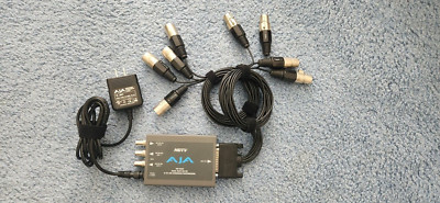 AJA HD10AMA HD/SD 8 ch AES Audio converter with power supply and breakout cable 