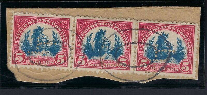573 Used Strip Of 3, Very Fine