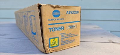 Konica Minolta TN619Y Genuine Cyan Toner Cartridge (A3VX230)