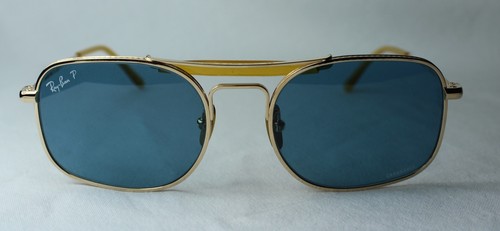 Pre-owned Ray Ban Ray-ban Sunglasses Titanium Rb 8062 9205/s2 Polarized - Chromance In Blue