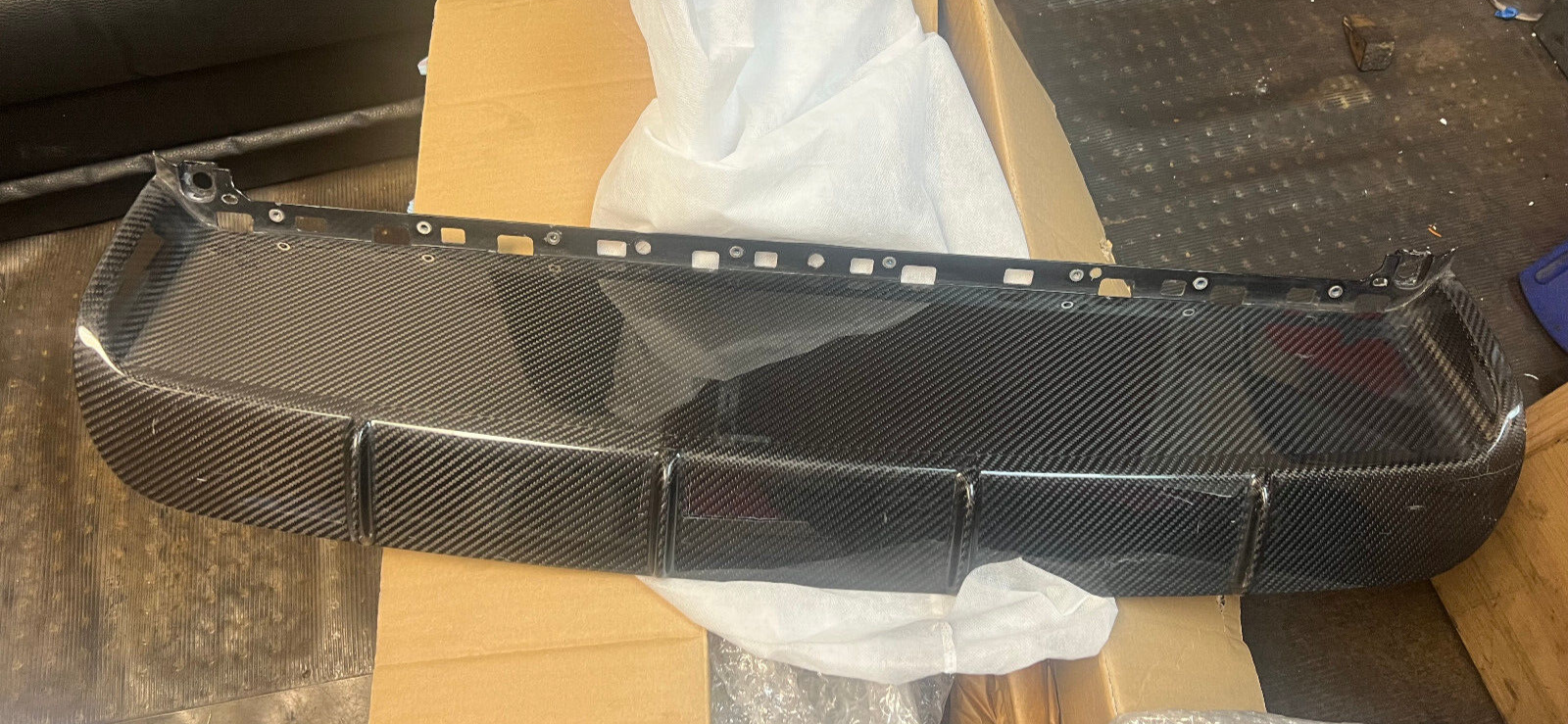 Porsche Cayenne OEM Carbon Diffuser 9y0, Rear Bumper Spoiler, Gloss (9Y0807834F)