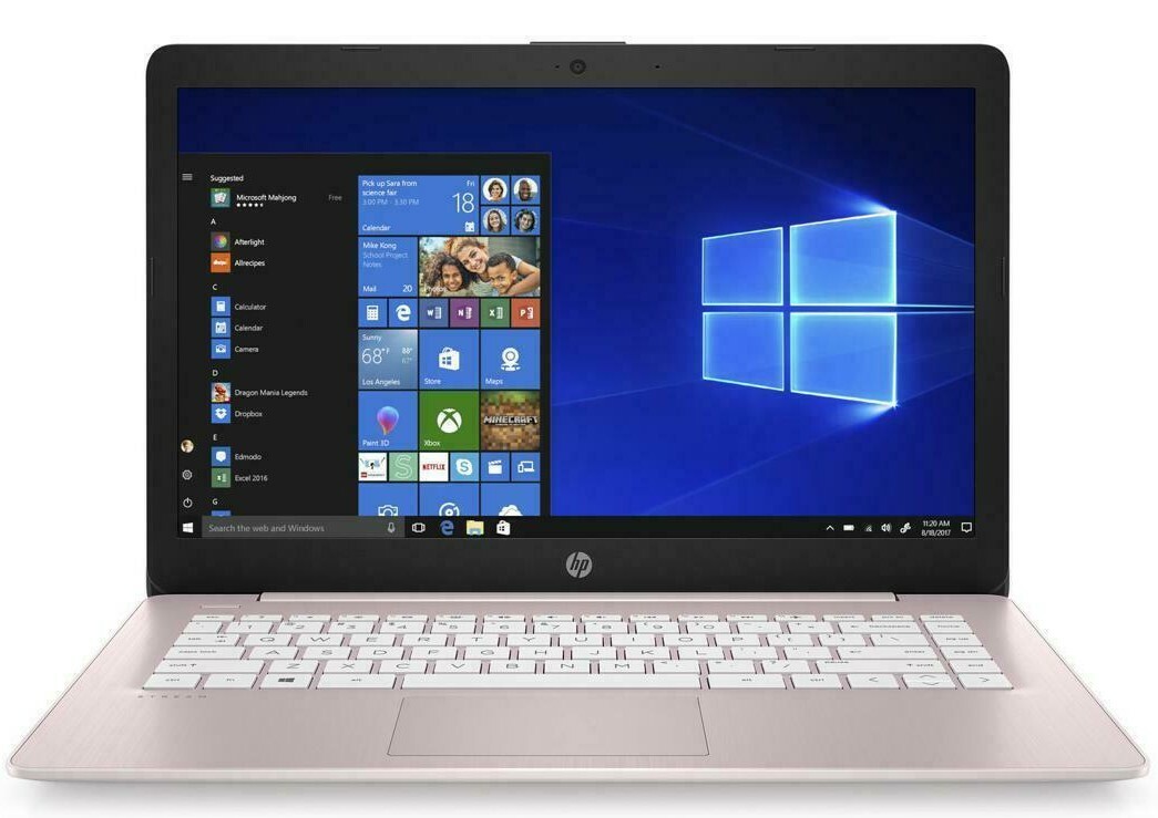NEW HP 14" Intel Laptop + Office 365 4GB RAM 64GB SSD W10 cam Cloud