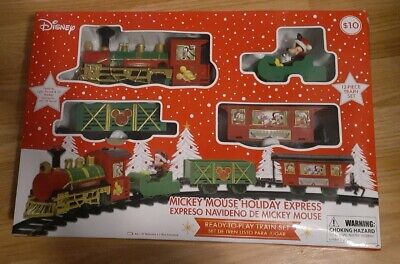 Disney Mickey Mouse Holiday Express 12 Piece Christmas Train Set