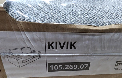 Ikea KIVIK Loveseat /2 Seat Sofa 74 3/4'' Cover Slipcover Tibbleby Beige Gray NEW