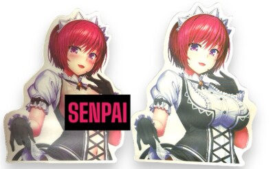 Three Ratels Nel Zelpher  Senpai Waifu 3D Lenticular Car Motion Sticker 5 x5 