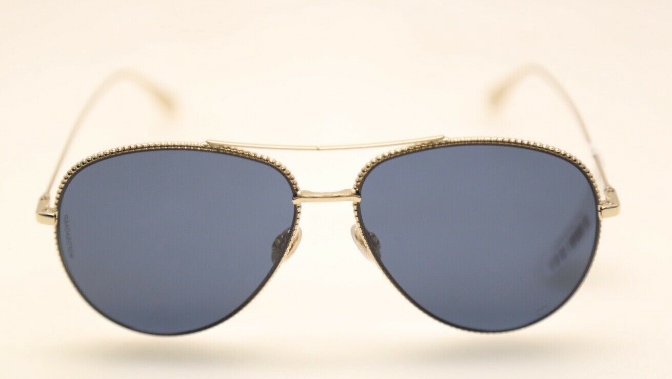 美品✨Christian Dior Logo Gold Sunglasses Christian Dior Society3 J5GKU Gold/Blue Lens 57mm Sunglasses