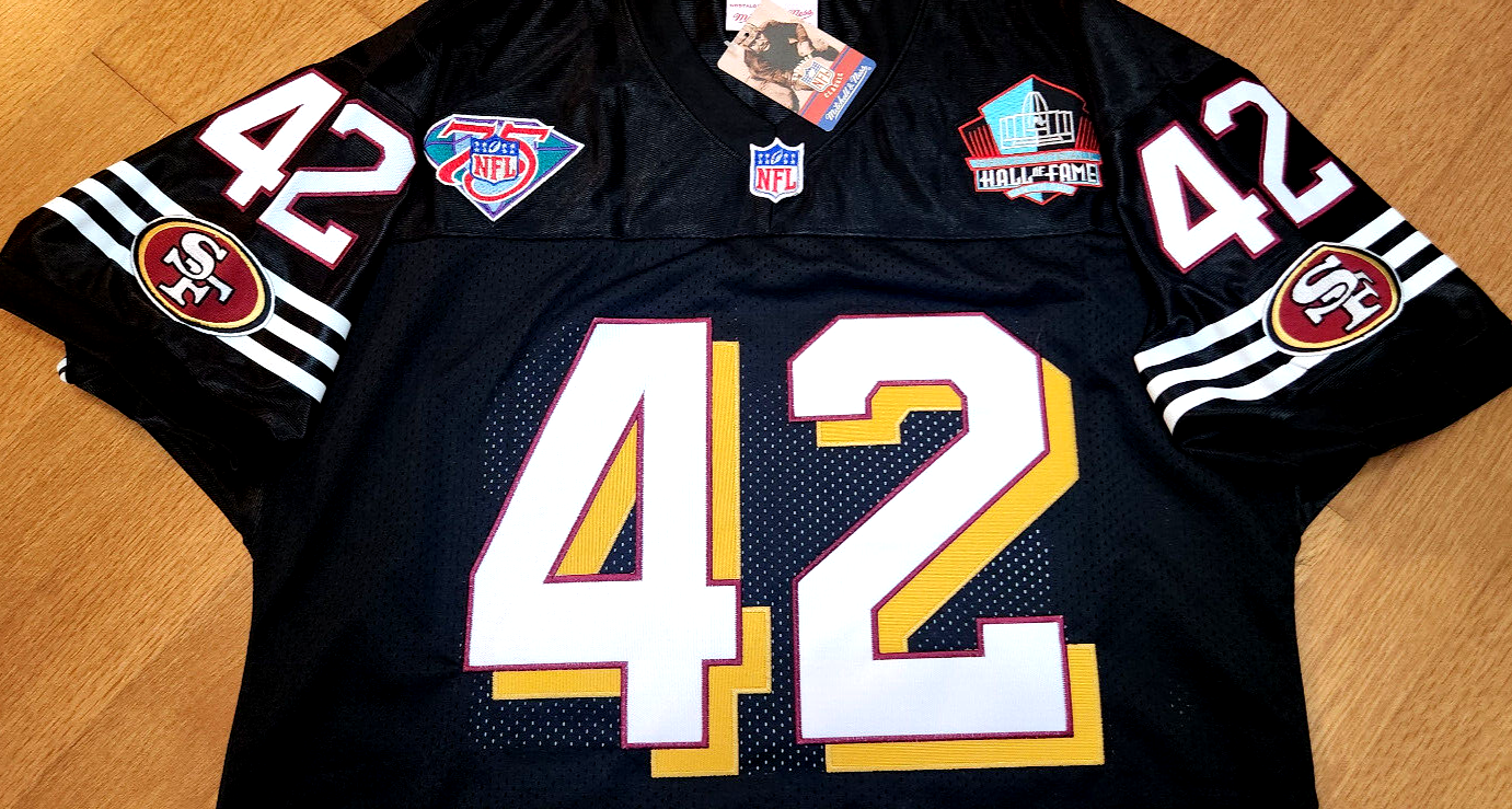 限定版ロサンゼルス・レイダース #42 ロニー・ロット XLジャージ Mitchell & Ness San Francisco 49ers #42 RONNIE LOTT Sz 54
