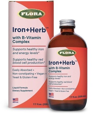 Flora Inc Iron+Herb 7,7 унции жидкости