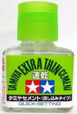 TAMIYA 87182 Extra Thin QUICK SETTING CEMENT PLASTIC MODEL GLUE 40 ml MODELING 