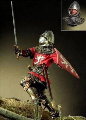 1/32 Scale Medieval Knight in Armor with Sword & Shield Miniature Unassembled