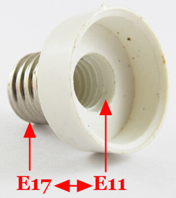 5pcs E17 Male to E11 Female Socket Base LED Halogen CFL Light Bulb Lamp Adapter