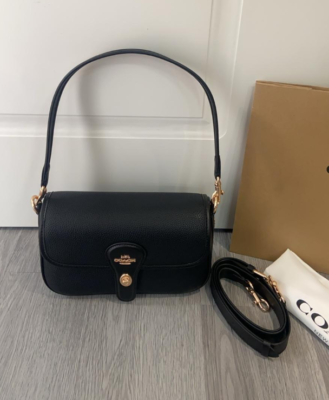 COACH Hadley Shoulder Bag Handbag CY683 Black NEW from JAPAN
