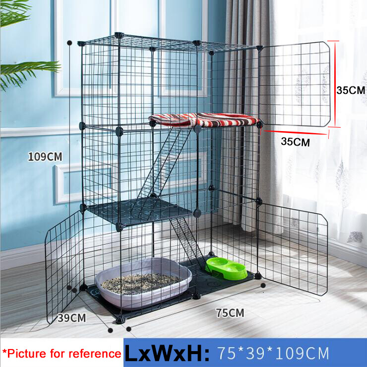 3 Tier Large Folding Collapsible Pet Cat Wire Cage For Indoor Outdoor Play Sleep