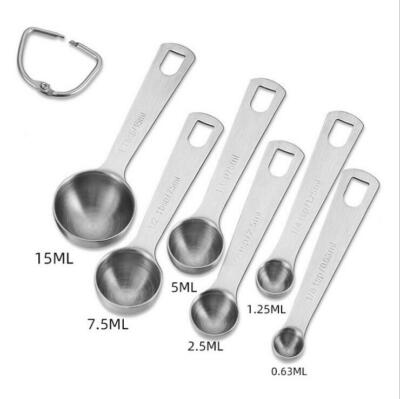 TECHTONGDA 6Pcs Stainless Steel Measuring Spoons Tablespoon Measure Tool