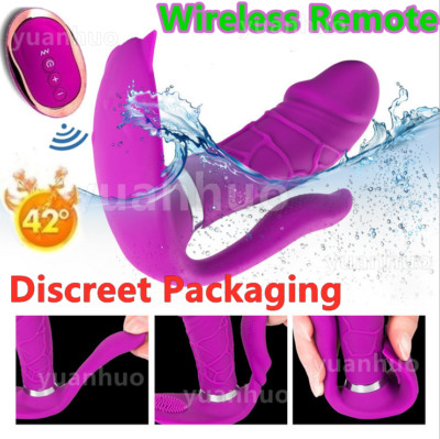 Remote-Control-Women-3in1-Massager-Heating-Vibrator-Masturbator-Use-Lubricant