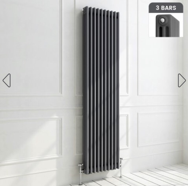 Anthracite Grey 3 Column Vertical Radiator in Mansfield