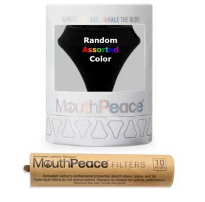 MouthPeace Personal Silicone Smoking Filter Kit w/Carbon Filters (RANDOM COLOR)