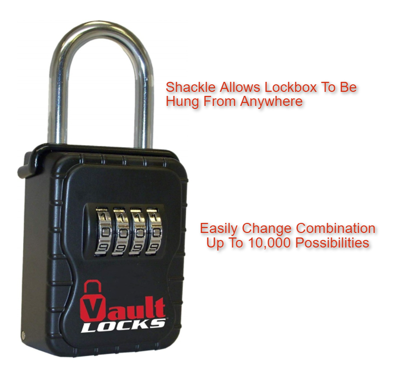 Vault Locks 3200 Key Lock Box Waterproof Combination Hanging Lock Keysafe 6-PACK