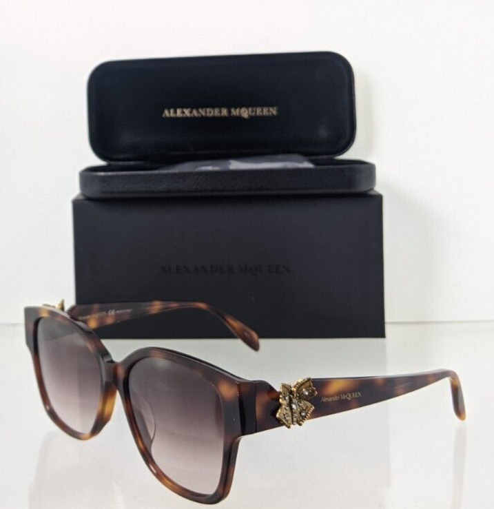 Pre-owned Alexander Mcqueen Brand Authentic  Sunglasses Am 0370 002 56mm Frame In Brown