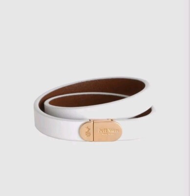 Jeff Wan Manhattan Bracelet white wrap around magnetic clasp pineapple logo