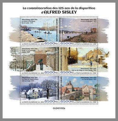 GUINEA REP. 2024 MNH ** Alfred Sisley Gemälde Paintings #1002