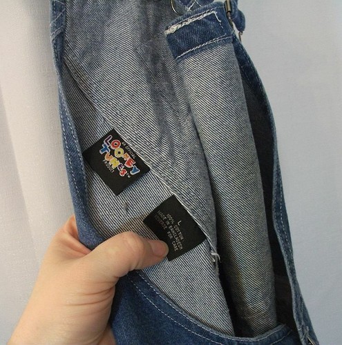 LOONEY TUNES TWEETY BIRD OVERALLS Unisex Large L carpenter denim jean
