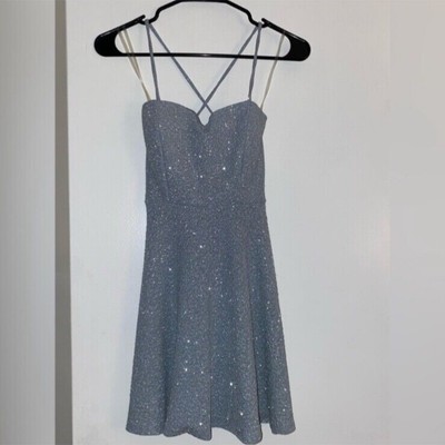 Blue Sparkle Cocktail Dress