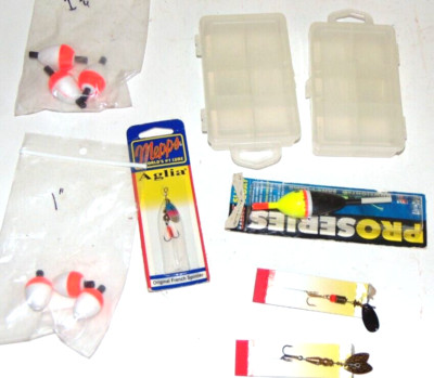 3 Mepps Aglia Spinner Bait Fishing Lure Treble Hook Trout Lot Tackle Box Bobbers