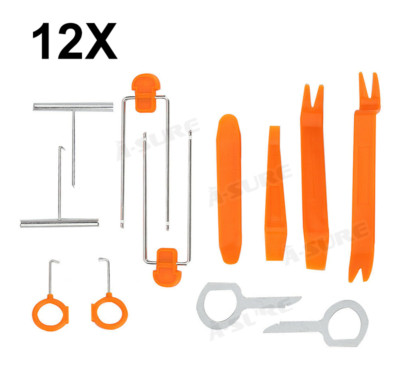 Plastic Trim Removal Pry Tool Set for Car Radio Panel Door Dash Clip Fasteners