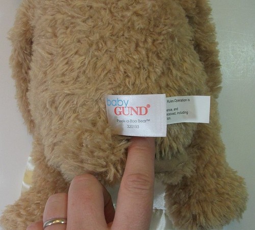 BABY GUND Peek a Boo Bear PLUSH BEAR blanket animated WORKS