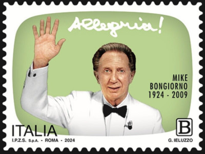 ITALIA 2024 MIKE BONGIORNO ALLEGRIA FRANCOBOLLO NUOVO